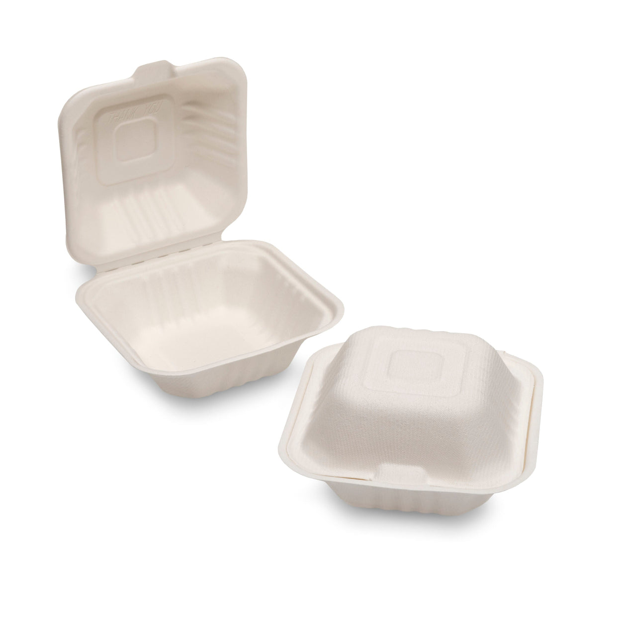 HB6 BAGASSE BURGER BOX (152x152x78mm/6) - 5X50
