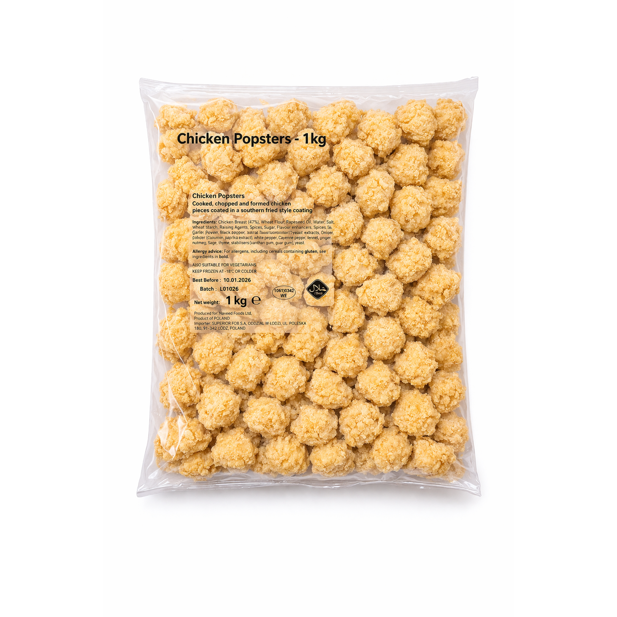 SOUTHERN FRIED CHICKEN POPSTERS - 1KG