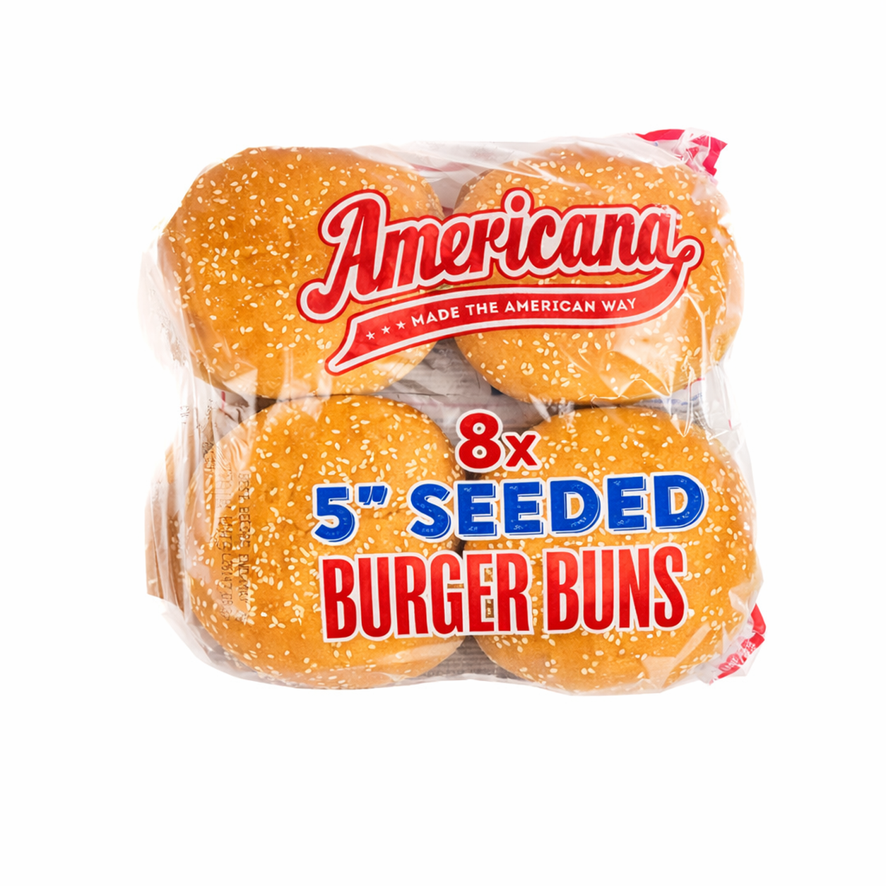 AMERICANA BURGER BUN 5 INCH - 8X6