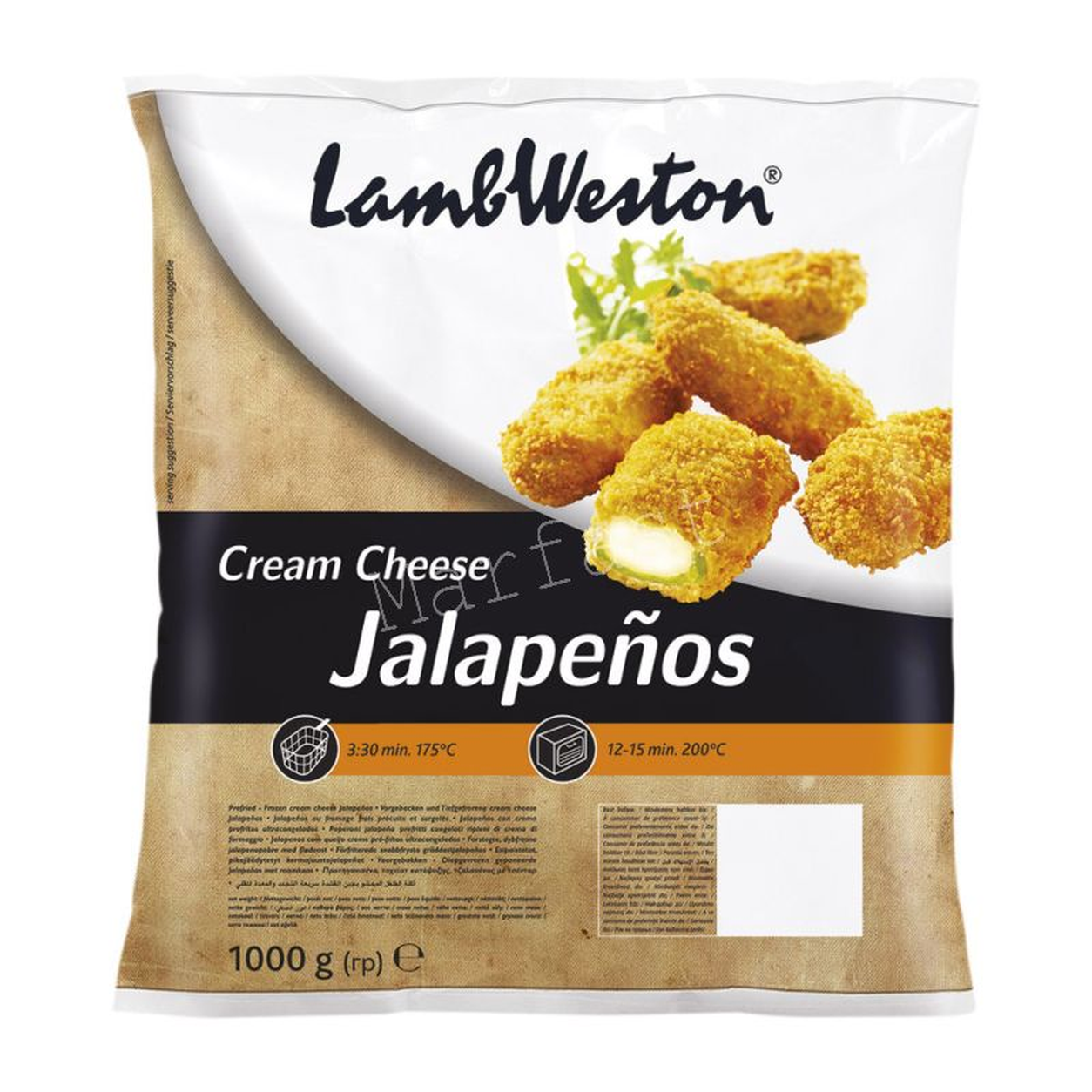 LAMB WESTON JALAPENO CREAM CHEESE - 1KG