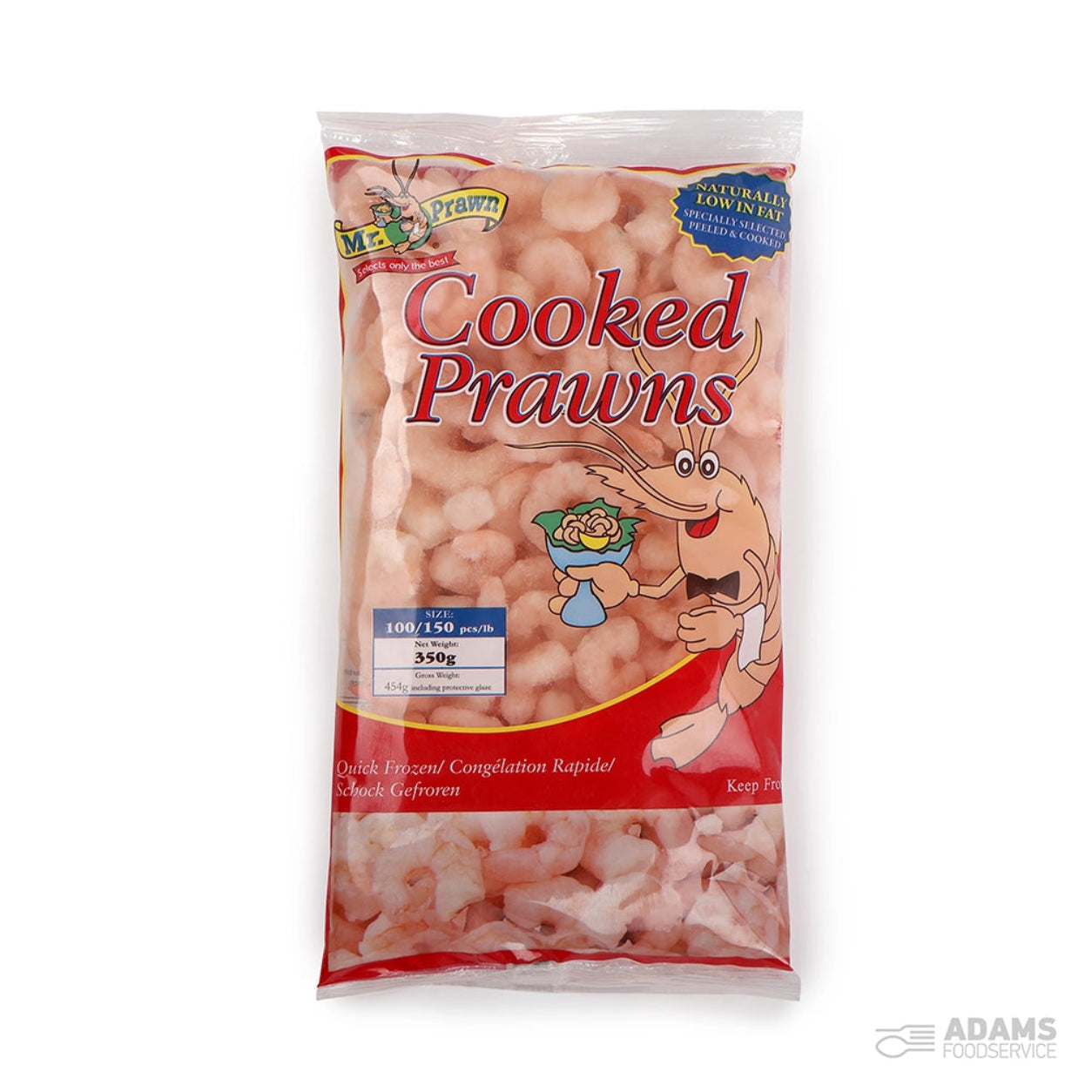 MR PRAWNS COOKED 100/150 - 454GRAMS