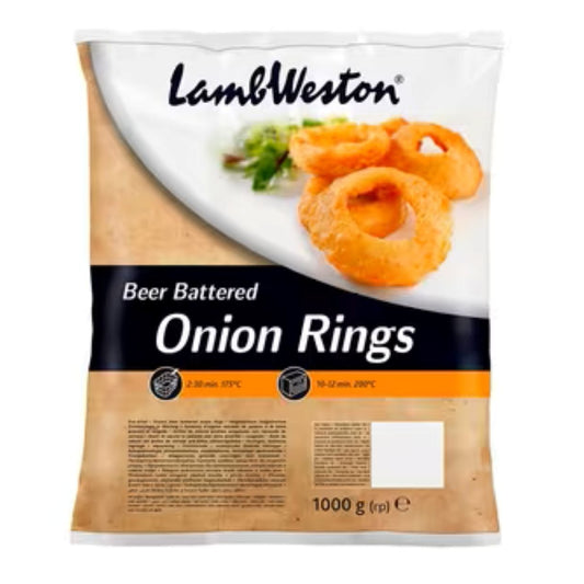 LAMB WESTON BATTERED ONION RINGS - 1KG