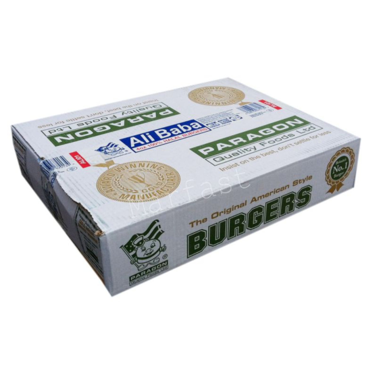 PARAGON 4OZ ALI BABA BEEF BURGER 90% -  1x48PCS