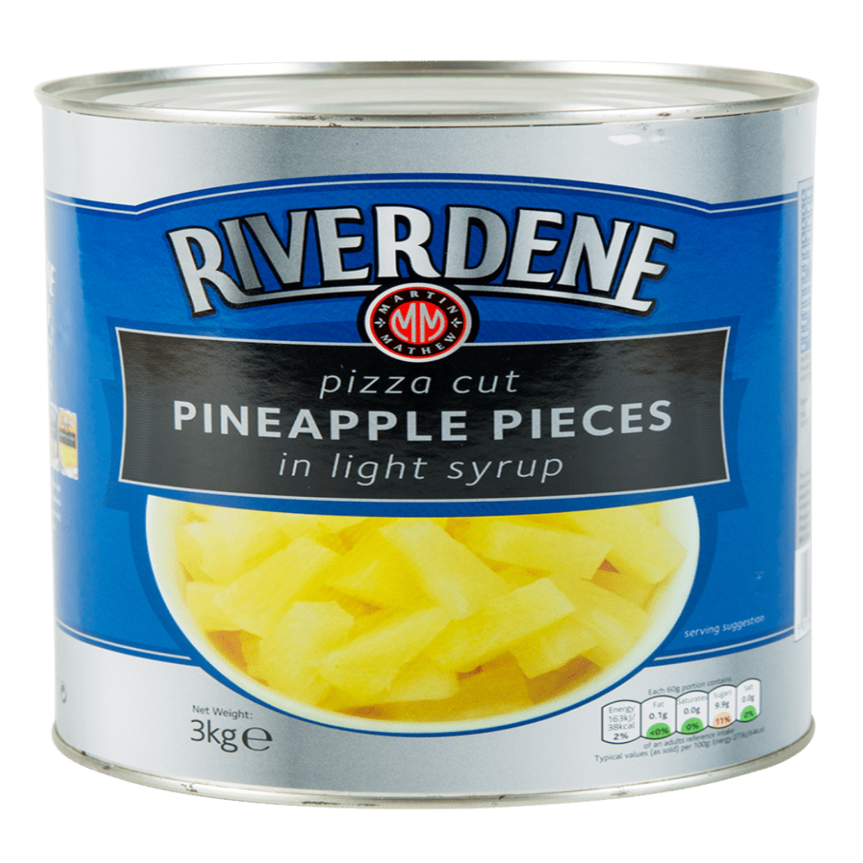 RIVERDENE PINEAPPLE PIECES - 3KG