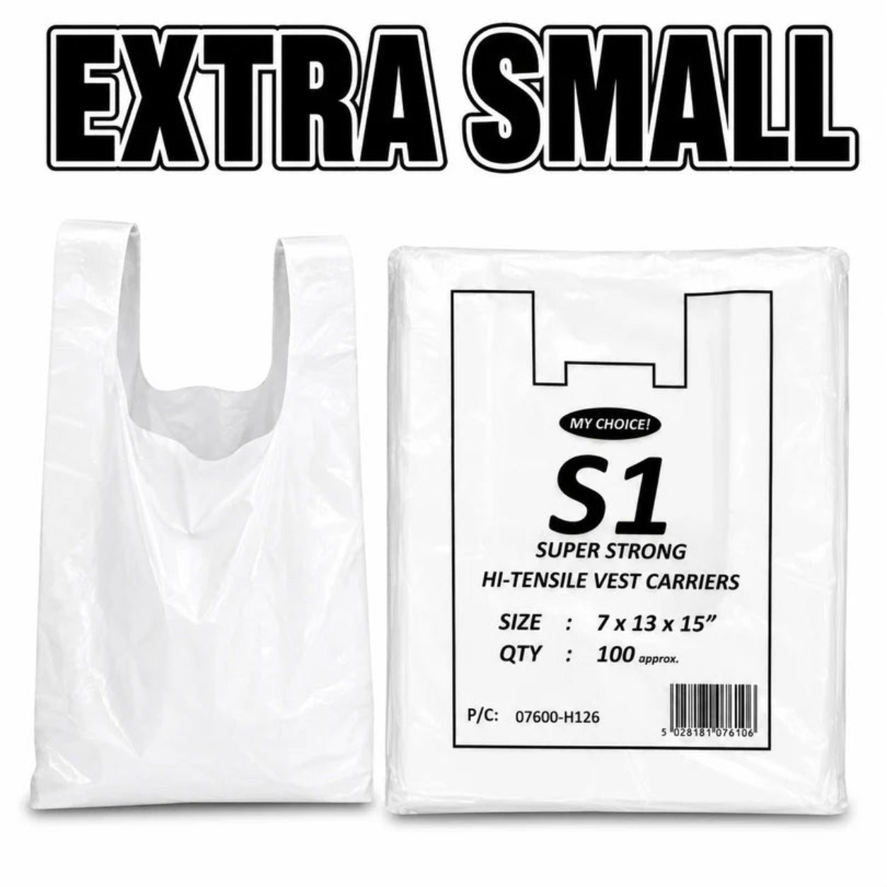 S1 WHITE CARRIER BAG - 2000PCS