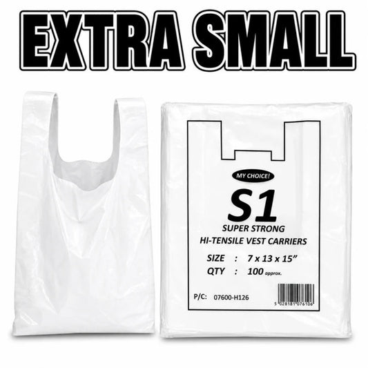 S1 WHITE CARRIER BAG - 2000PCS