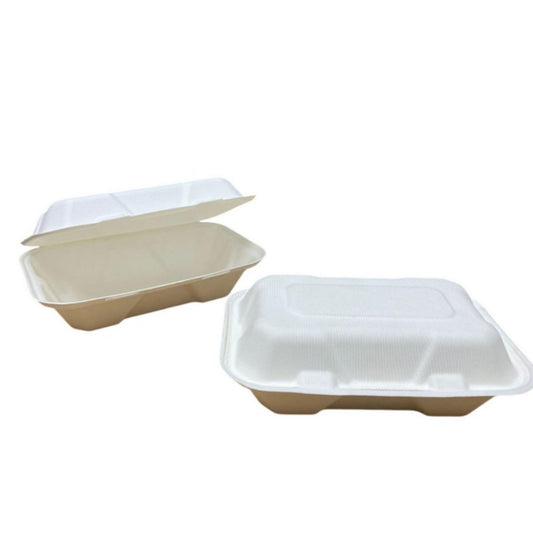 HB10 BAGASSE LUNCH BOX (232x155x78mm/9×6) - 5X50