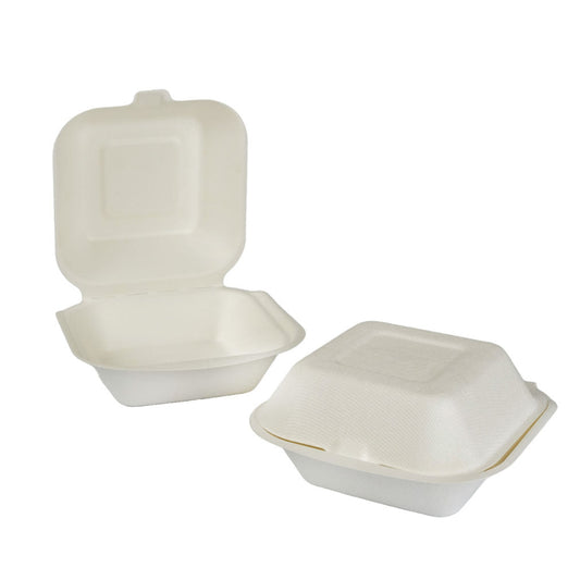 HB7 BAGASSE BURGER BOX (132x132x65mm/5) - 10X50
