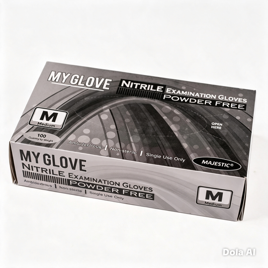 MEDIUM NITRILE GLOVES POWDER-FREE