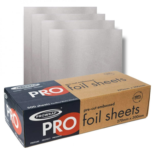 PROWRAP FOIL SHEETS PRE-CUT (270X300MM) - 500