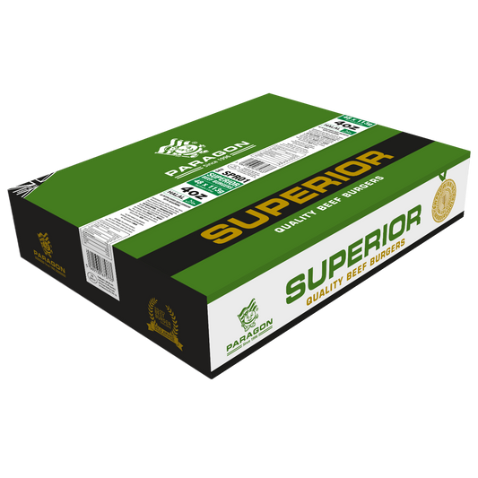 PARAGON 4OZ HALAL SUPERIOR BEEF BURGER - 1X48PCS