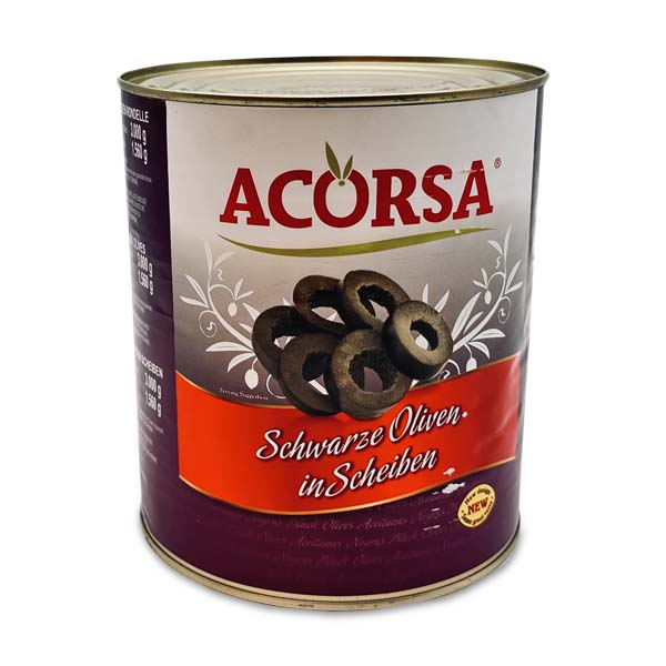 "PIZZA CUT" BLACK OLIVE SLICED - 3KG