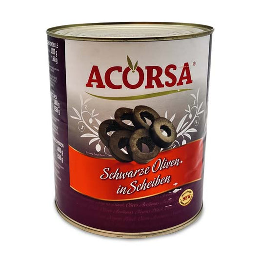 "PIZZA CUT" BLACK OLIVE SLICED - 3KG