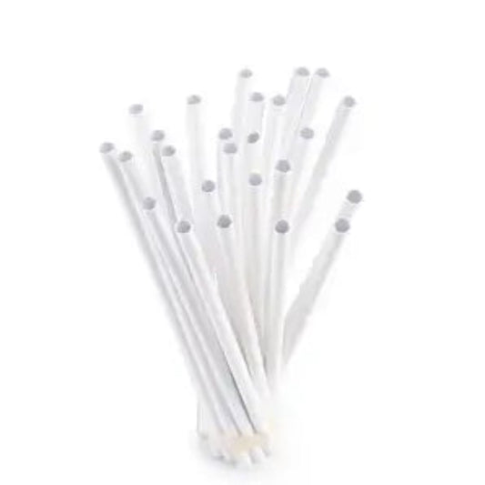 WHITE PAPER STRAWS 10MM