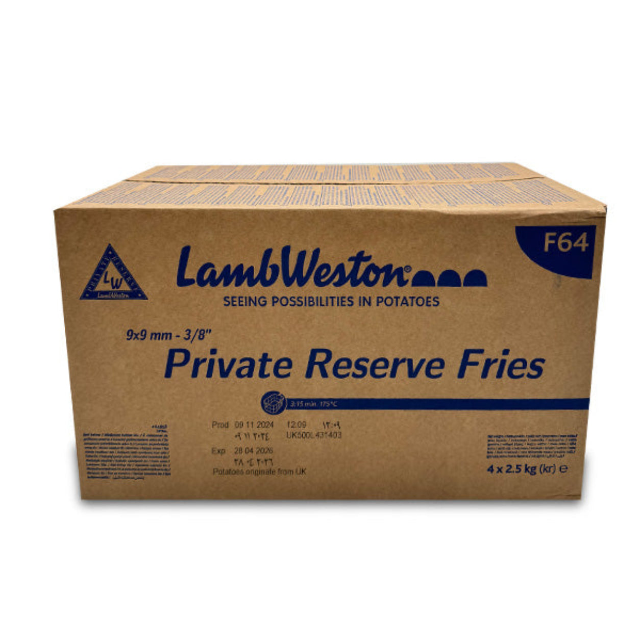 LAMB WESTON PAR COATED FRIES 3/8 - 4X2.5KG