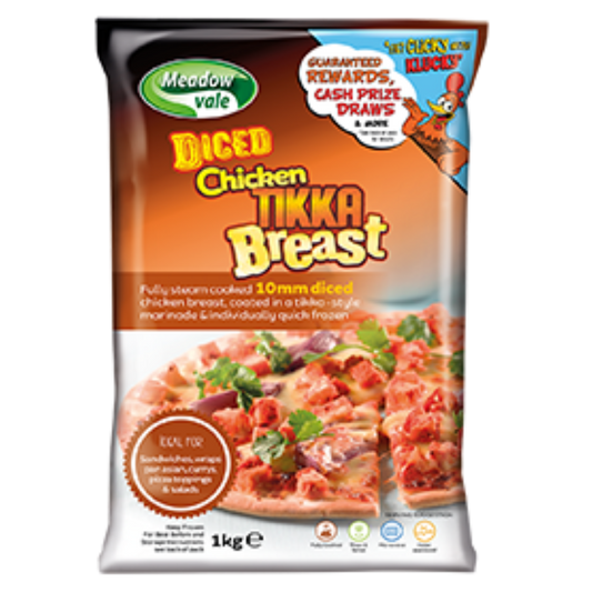 MEADOWVALE DICED CHICKEN TIKKA - 1KG