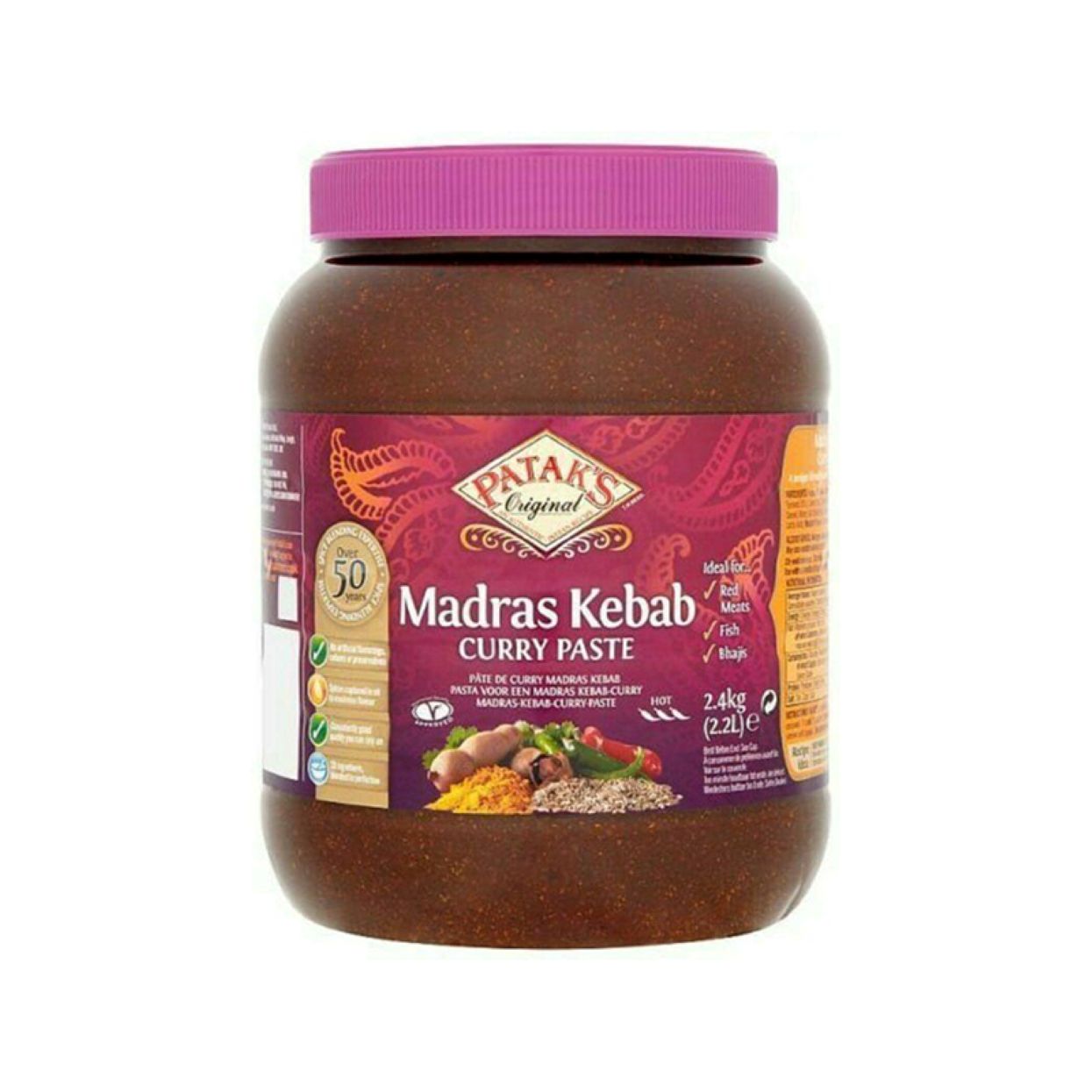 PATAKS MADRAS KEBAB PASTE - 2.2L