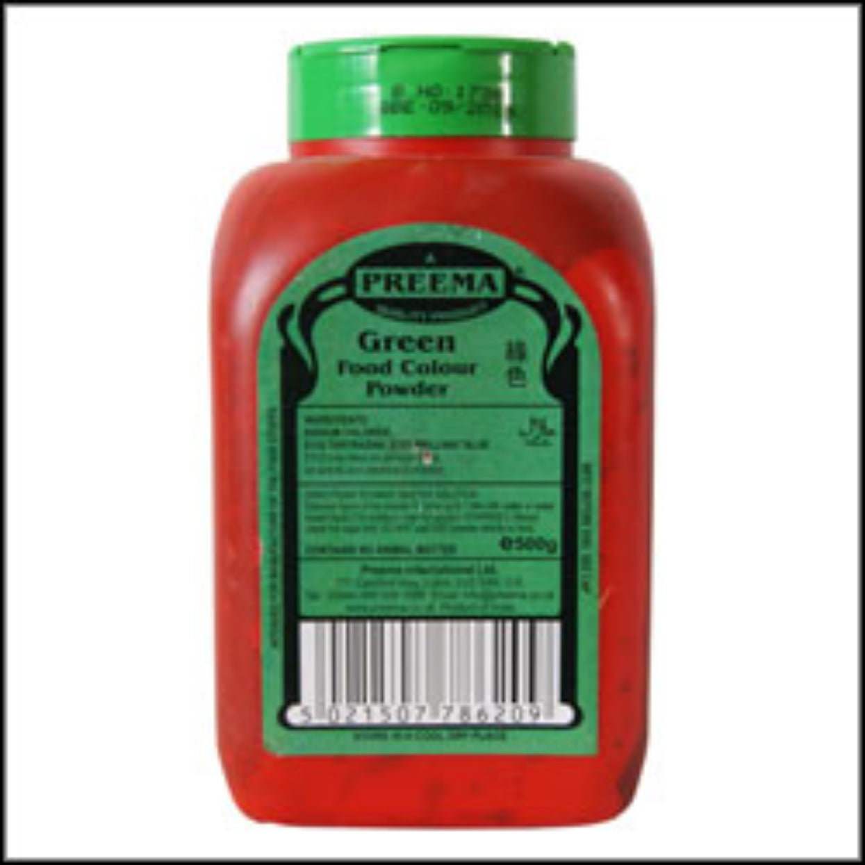 PREEMA GREEN FOOD COLOUR POWDER - 500GRAMS