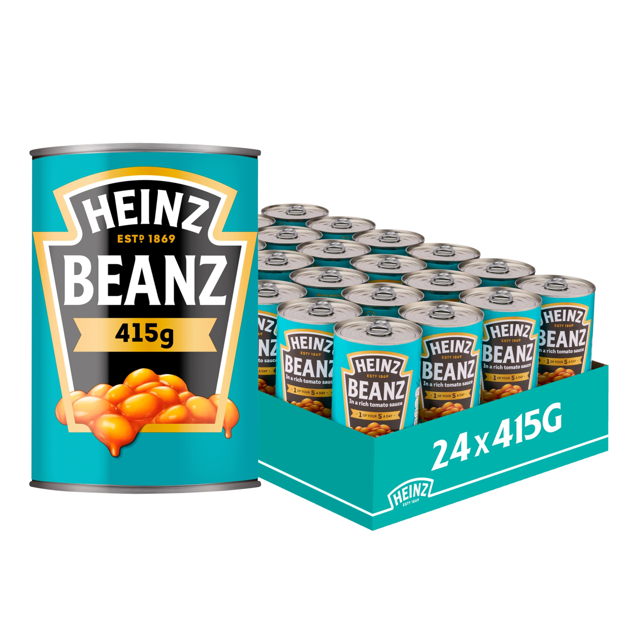HEINZ BAKED BEANZ 24X415GRAMS