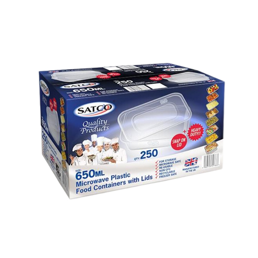 SATCO WITH LIDS 650ML - 250 PCS