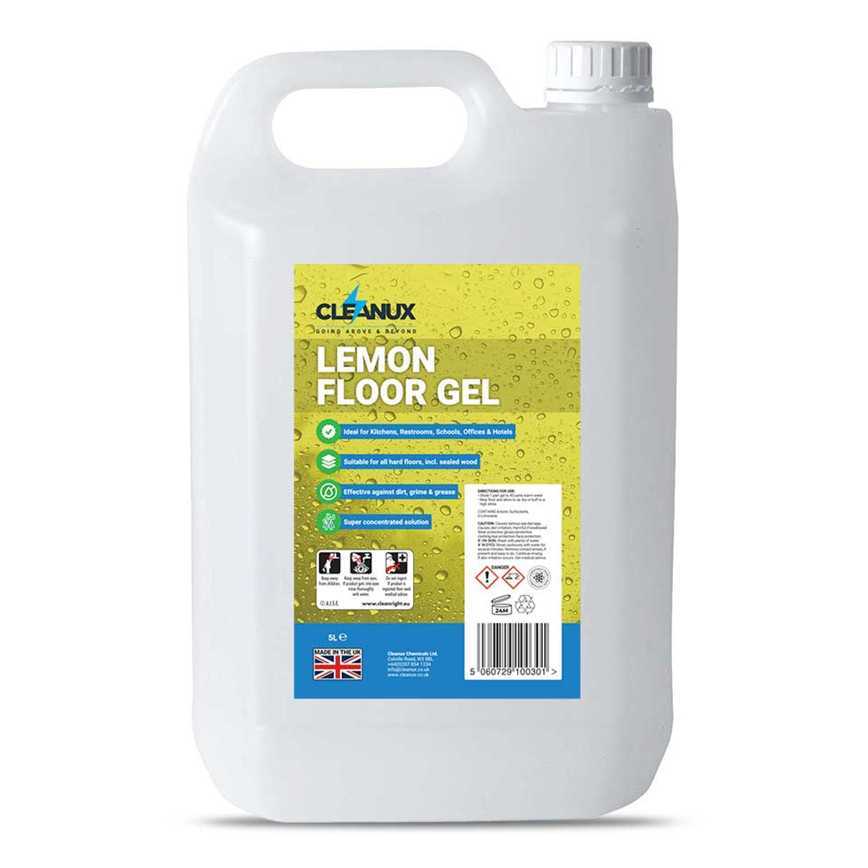 CLEANUX LEMON FLOOR GEL - 5LTR