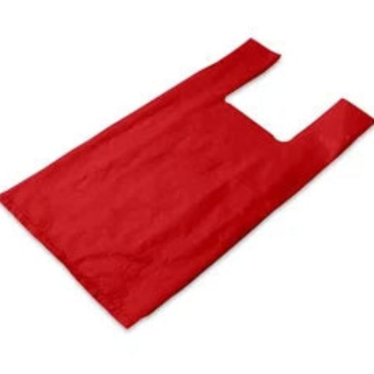 MEDIUM POLY SOS CARRIER BAG - red
