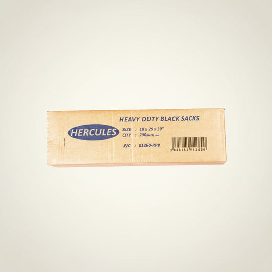 BLACK REFUSE SACKS HERCULES - 200PCS