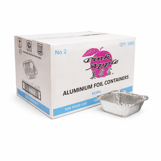 NO2 FOIL CONTAINER + LID PINK APPLE