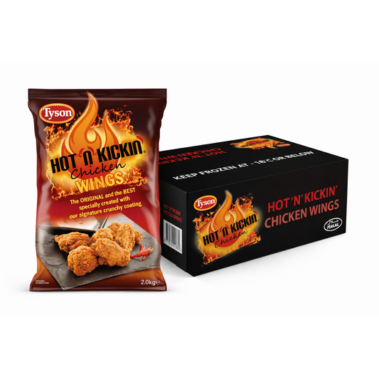 TYSON HOT 'N' KICKIN CHICKEN WINGS - 2.27KG