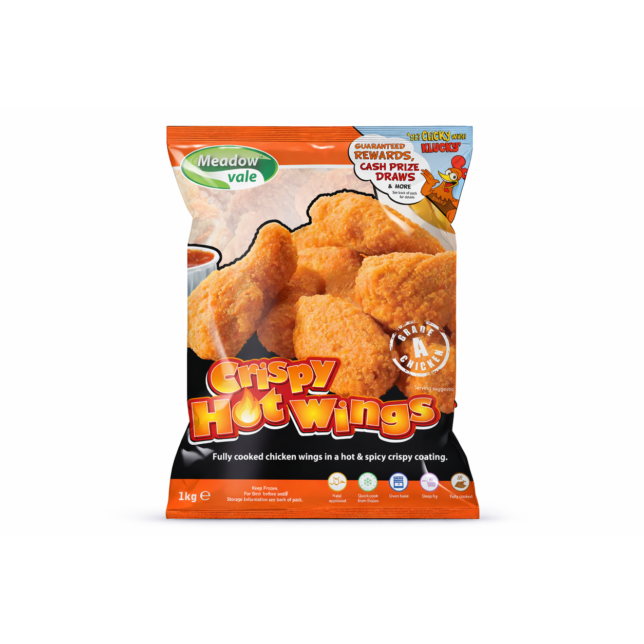 MEADOWVALE CRISPY HOT WINGS - 3X1KG