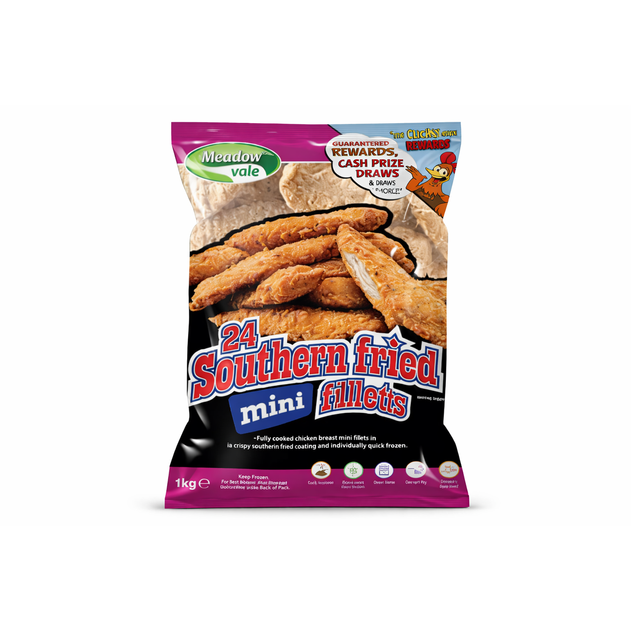 MEADOWVALE SOUTHERN FRIED CHICKEN MINI FILLET - 1KG