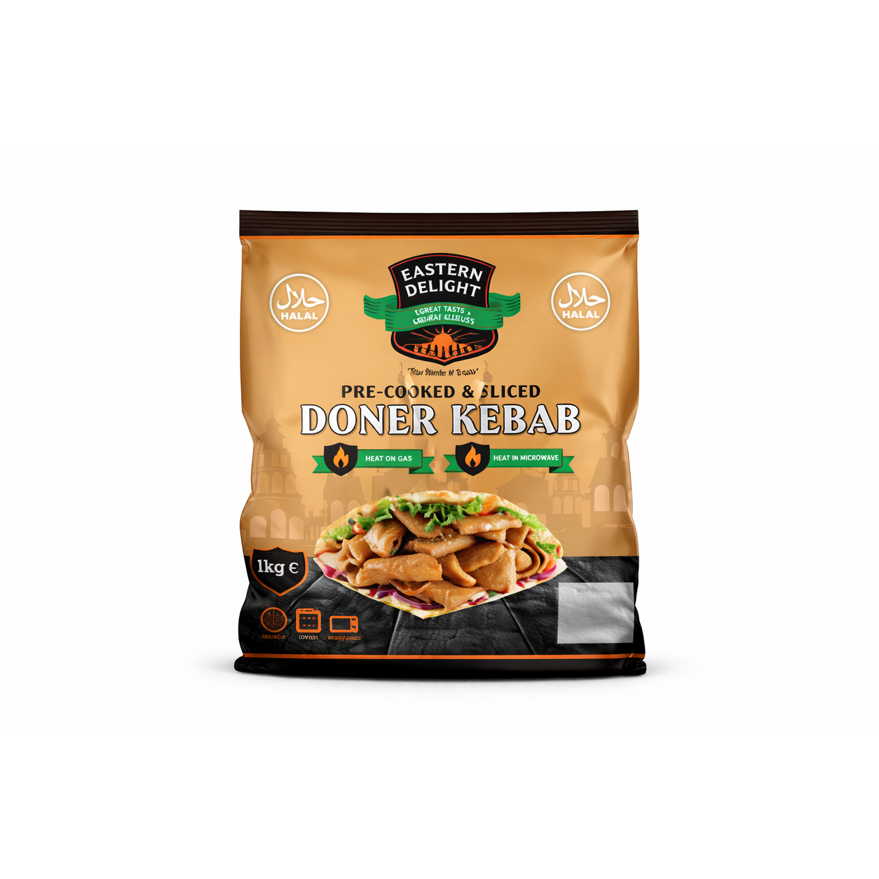 KISMET SLICED DONER KEBAB (COOKED) - 1KG