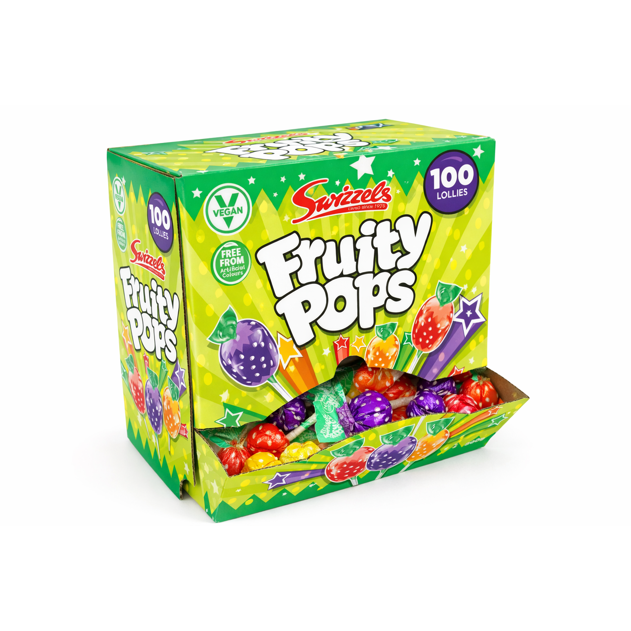 SWIZZELS FRUITY LOLIPOPS - 100 LOLLIES