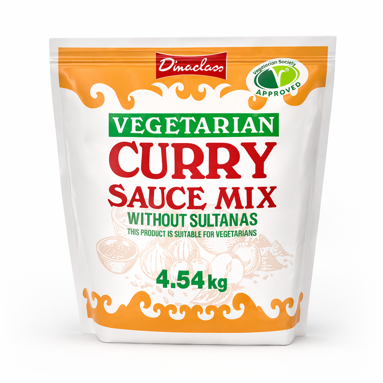 DINACLASS VEGETERIAN CURRY SAUCE MIX - 4.54KG
