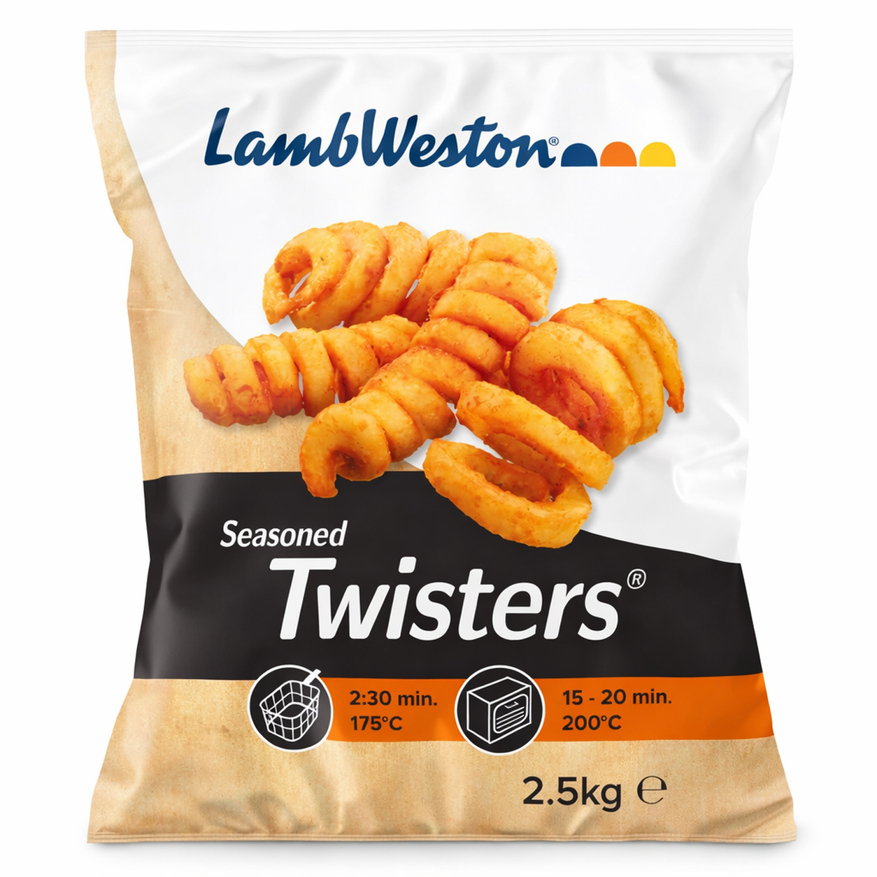 LAMB WESTON SEASONED TWISTER FRIES - 4X2.5KG