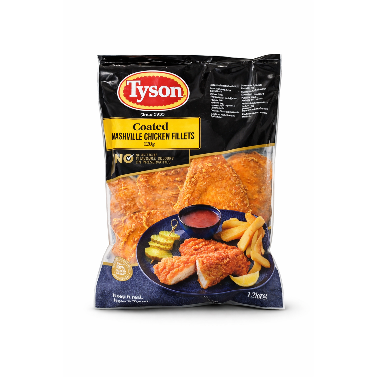 TYSON NASHVILLE CHICKEN FILLETS(120G) - 1.2KG