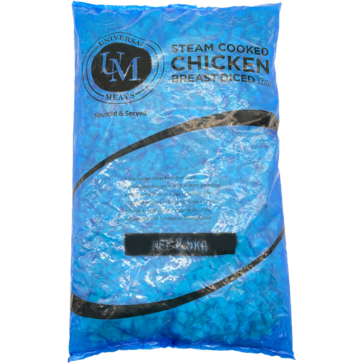 UM PLAIN CHICKEN DICED - 4X2.5KG
